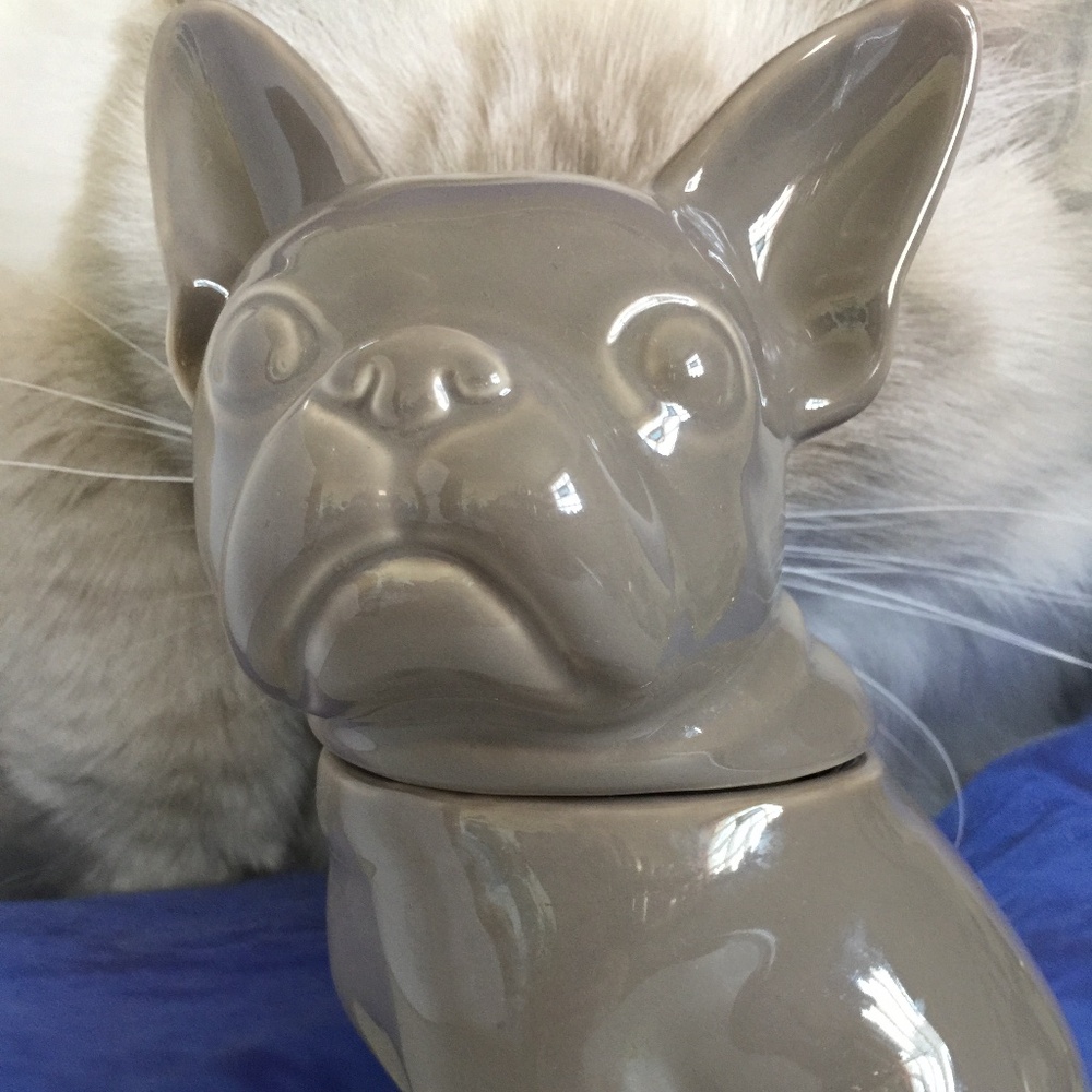 Grey French Bulldog cookie jar from Threshold
